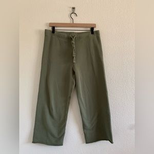 Frank & Eileen Catherine Favorite Sweatpant Womens M Green Crop Pants Cotton